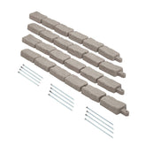 Faux Stone Landscape Edging, 46.4 x 2.2 in Realistic Lawn Edging, Flexible Brick-Sized Garden Edging Border with Anchoring Spikes, Fade-Resistant Yard Edging for Driveways Walkway Beige
